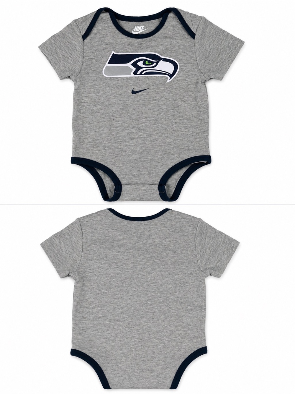 Nike Seattle Seahawks Baby Bodysuit Gray NFL Football 24M
